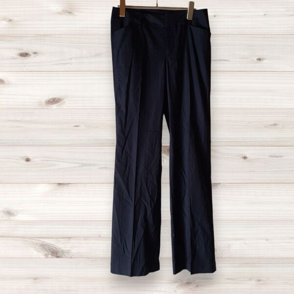 A0999 ユナイテッドアローズ UNITED ARROWS カジュアル パンツ ズボン (ネイビー 濃紺) 無地 ウール 春夏秋冬 オールシーズン