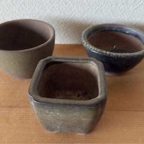 盆栽鉢 豆盆栽鉢 山野草鉢 多肉植物鉢 植木鉢 3鉢セット B