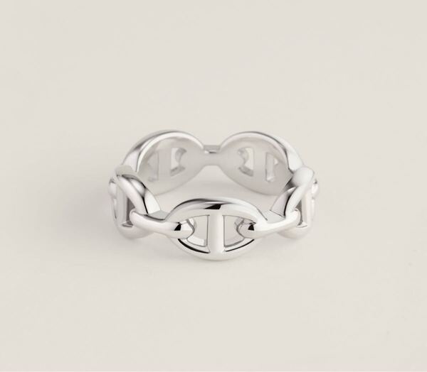 新品未使用 レア HERMES エルメス アンシェネ リング PM 59 シルバー オスモズ シェーヌダンクル ブレスレット GM TGM MM アクロバット