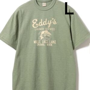 BEAMS PLUS WAREHOUSE & CO Print Tshirt Lサイズ ペールグリーン