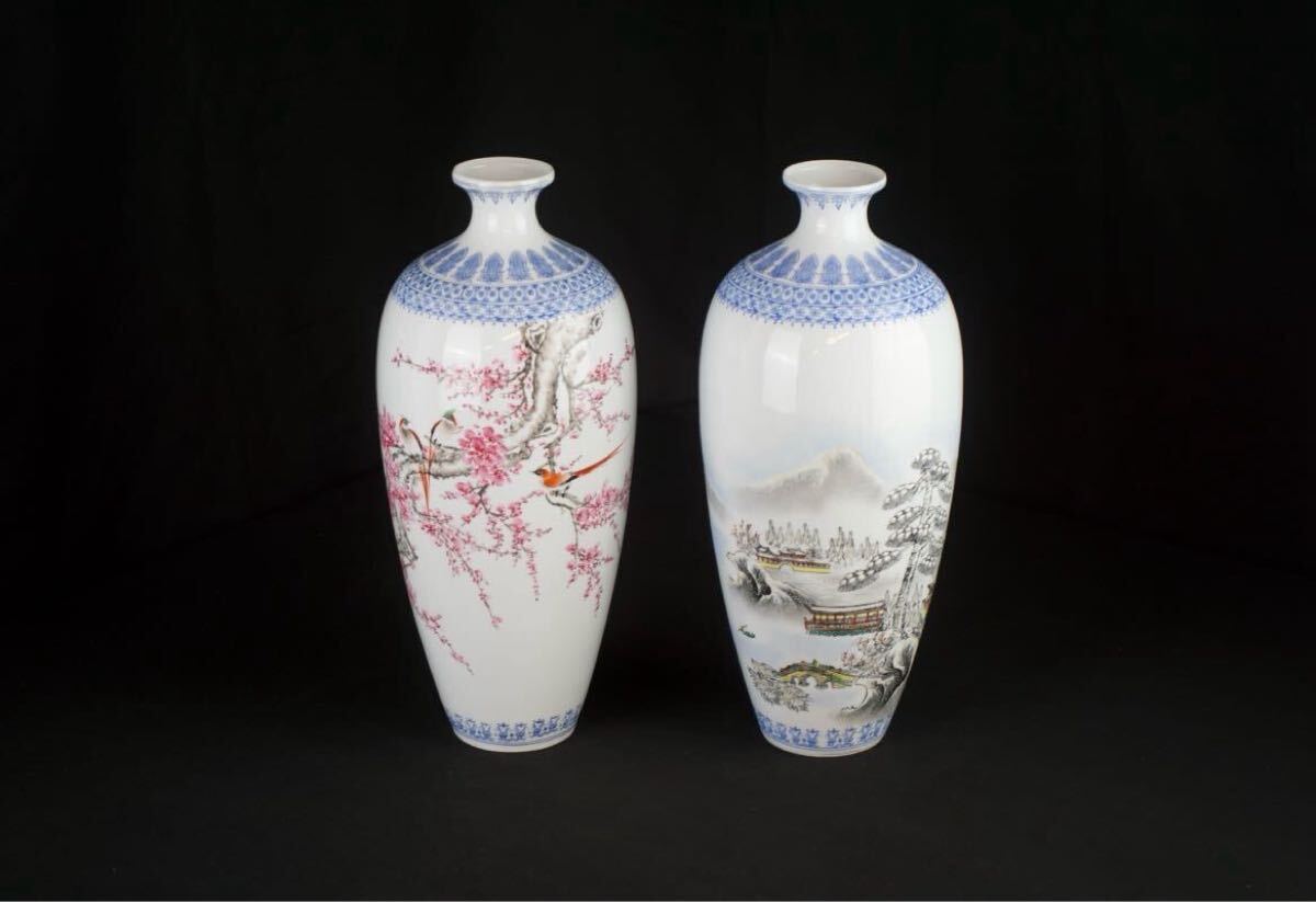 景徳鎮製 陶磁器 色絵 碗 粉彩 薄胎 茶碗 中国 美術 骨董 古玩