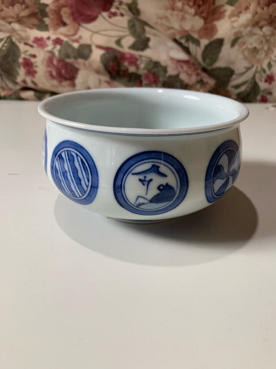 平安三楽 壺 清水焼 藍