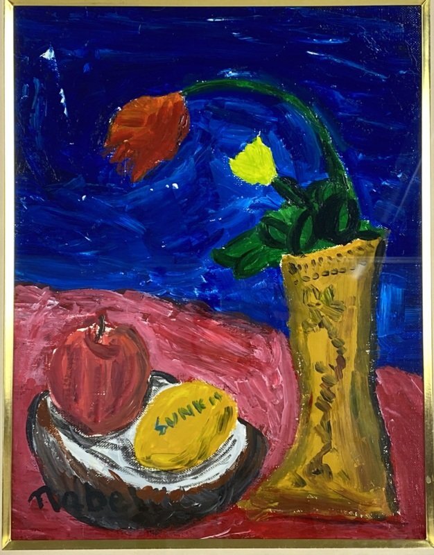 三雲祥之助 果物の静物 油彩画 約40cm x 30cm