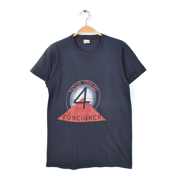 【送料無料】80s フォリナー USA製 4 ヴィンテージTシャツ ロックTシャツ ツアーTシャツ FOREIGNER メンズS相当 古着 @AAA1590