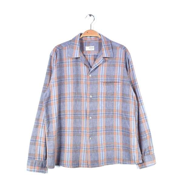 【送料無料】50s ヴァンヒューゼン レーヨン ヴィンテージオープンカラーシャツ 開襟 ボックス型 VAN HEUSEN メンズM 古着 @CA1464
