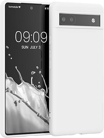 kwmobile スマホケース Google Pixel 6a対応 ケース - 耐衝撃 滑り止め ソフト TPU シリコン - 白色マット