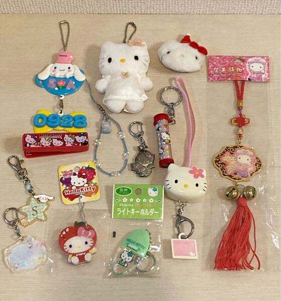 【vintage】 Sanrio Hello kitty Cinnamoroll key ring etc ハローキティ シナモンロール キーホルダーなど まとめ売り 未使用 激レア含む