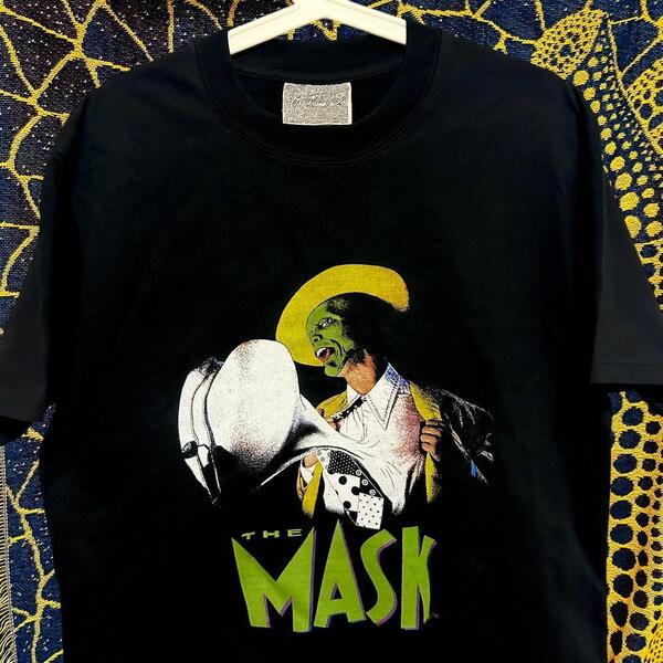マスク 半袖 reprint Tシャツ 夏 新品 お洒落 XL 2XL MASK 映画 リプリント Tシャツ 半袖 メンズ 新品 個性的 黒