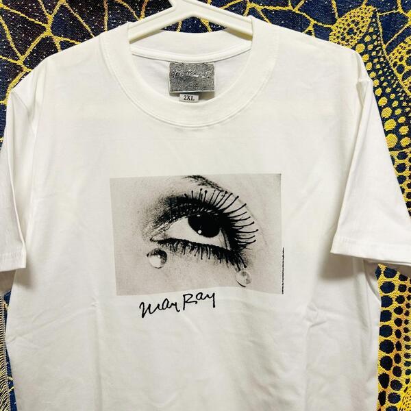 Man Ray 半袖 reprint Tシャツ 夏 新品 お洒落 XL 2XL マンレイ 写真家 シュルレアリスム Tシャツ 半袖 メンズ 新品 個性的 白