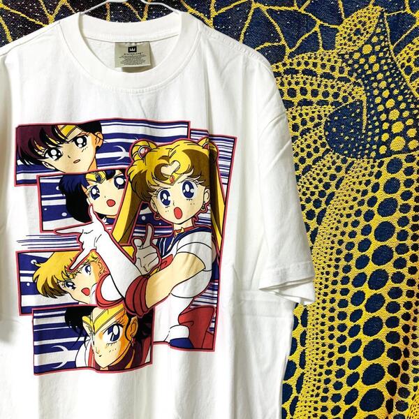 セーラームーン 半袖 reprint Tシャツ 夏 新品 お洒落 XL 2XL美少女戦士 アバンギャルド リプリント Tシャツ 半袖 メンズ 新品 個性的 白