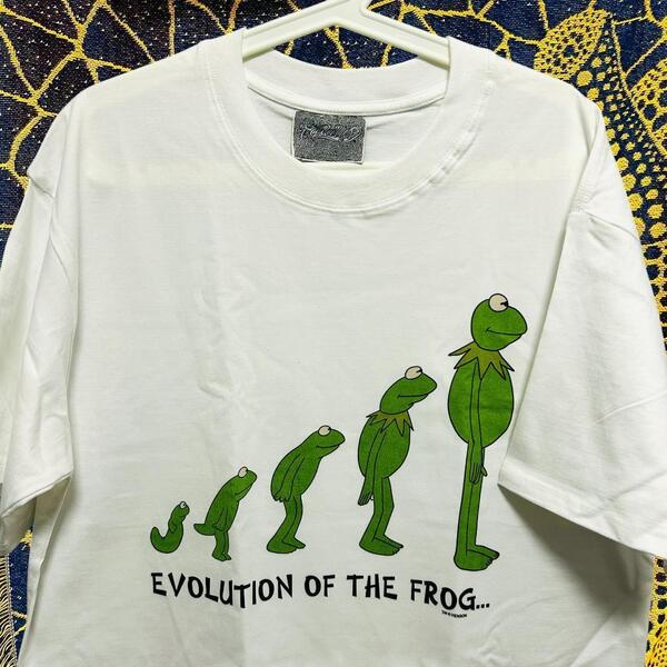 セサミ カエル 蛙 半袖 Tシャツ 夏 新品 お洒落 セット 歓迎 XL 2XL カーミット成長 リプリント Tシャツ 半袖 メンズ 新品 個性的