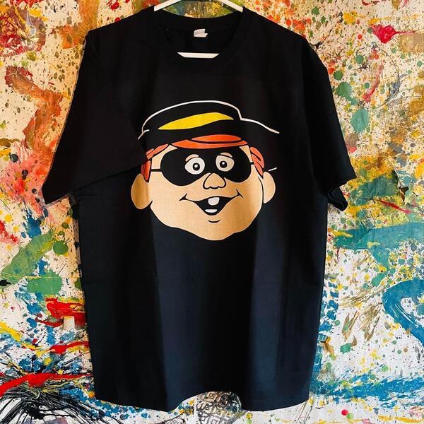 ハンバーグラー Tシャツ 半袖 メンズ 新品 個性的 夏 XL 黒マクドナルド レトロ エモい 昭和レトロ 平成レトロ お洒落