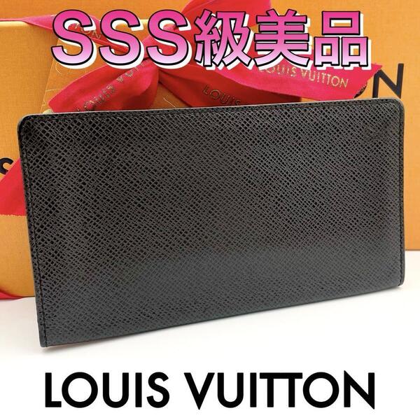 ☆美品☆Louis Vuitton ルイヴィトン タイガ ポルトカルトクレディ 二つ折り長財布 札入れ ブラック 黒 メンズ レディース ウォレット