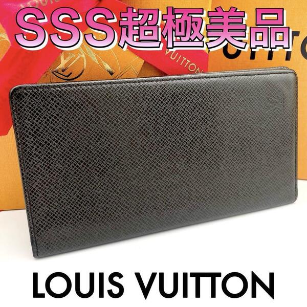 ☆極美品☆Louis Vuitton ルイヴィトン タイガ ポルトバルールカルトクレディ 二つ折り長財布 札入 メンズ レディース ブラック 黒