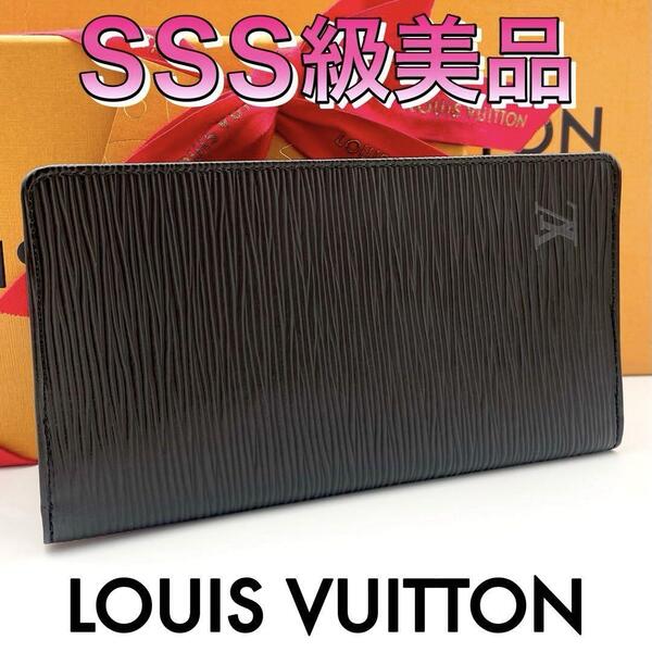☆極美品☆Louis Vuitton ルイヴィトン エピ ポルトカルトクレディ 二つ折り長財布 札入れ メンズ レディース ブラック 黒 ウォレット