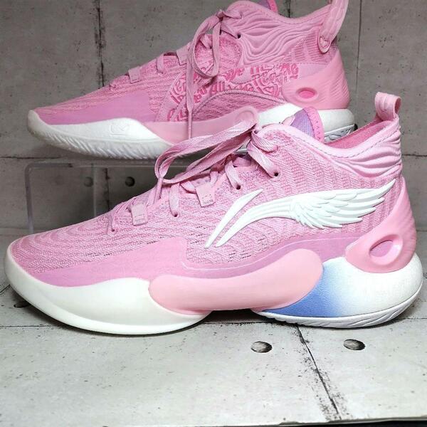 リーニン Li-Ning Yushuai 18 バレンタイン US10 27.5㎝ 28.0㎝ ピンク バッシュ バスケットボールシューズ