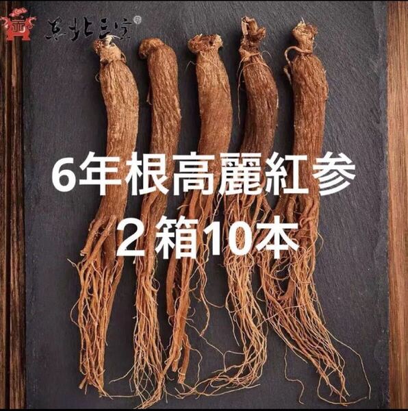 2箱10本♪ 100g以上♪6年根高麗紅参 野生環境黒土露地栽培 高麗人参 朝鮮人参 参鶏湯 漢方薬膳 薬膳スープ 朝鮮人参酒
