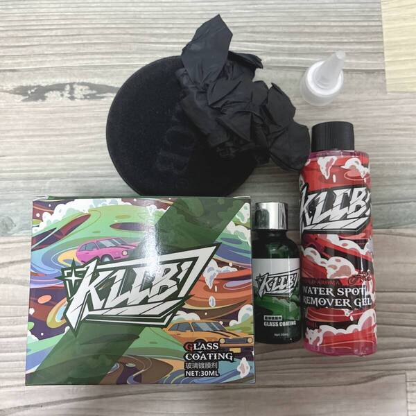 【訳あり品】KLCB フロントガラスコーティング A12 ウォータースポットリムーバージェル150ml 水垢除去 車 水垢落とし付き