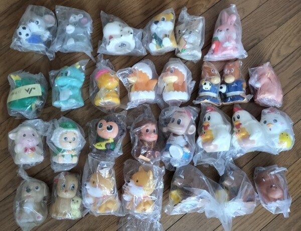 当時物 JA関連品(北海道のJAバンクほか) ソフビ 貯金箱 29個(24種) 干支 十二支 銀行 昭和レトロ