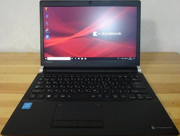 東芝ノートパソコン dynabook R73/D/Cele 3855U 1.6GHz/8GB/SSD128GB/中古特価良品