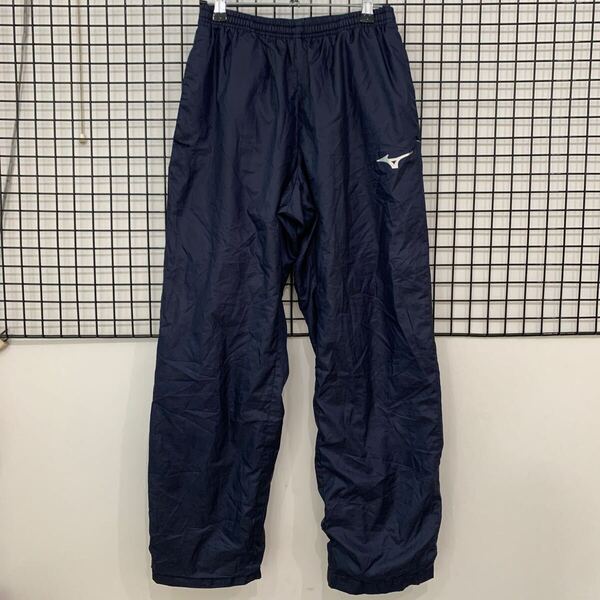 WY304 ミズノ ナイロンパンツ ネイビー スポーツウェア MIZUNO サイズ160 右ポケット破れ有り