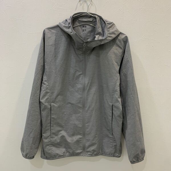 M212 UNIQLO 長袖ジップナイロンジャケット グレー メンズ S