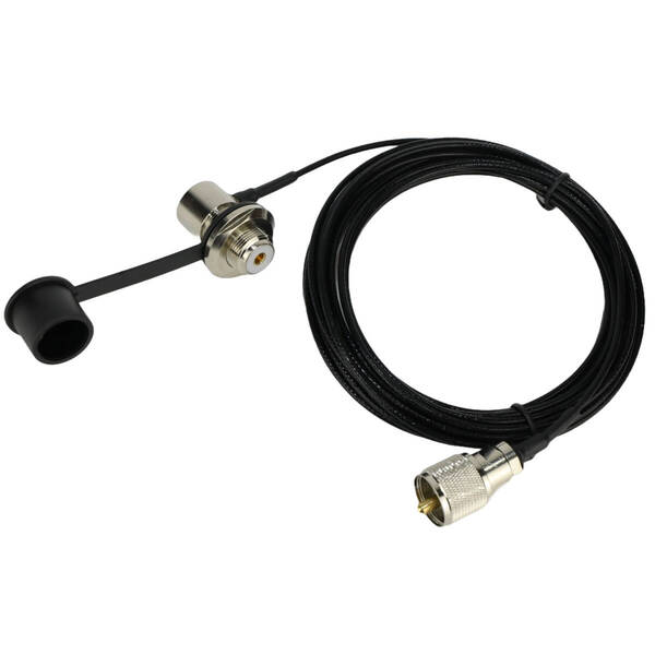 【送料無料】アンテナ設置・延長用 MJL-M-P 接栓付RG316(黒)(1.5D-2V相当) 同軸ケーブル5m ハンディ無線機 受信アンテナ M接栓 単品
