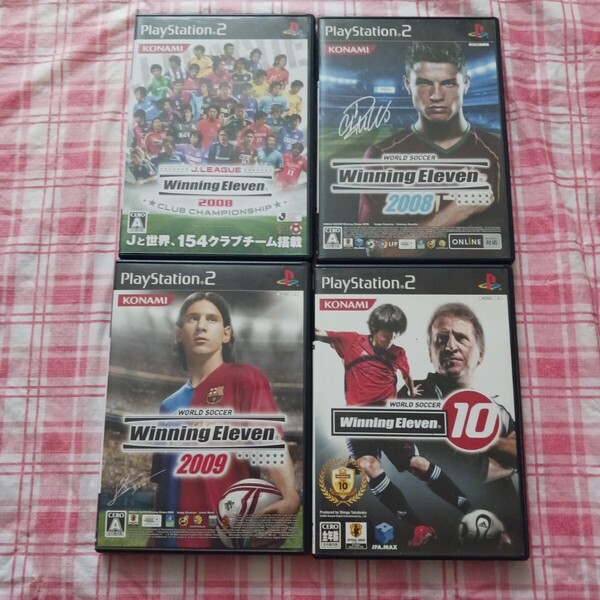 ウイニングイレブン Winning Eleven 10 2008 CLUB Championship 2009 PS2 ソフト 4本セットプレステ2 ウイイレ サッカー ゲーム Football