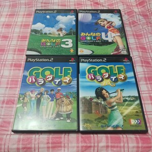 PS2 みんなのGOLF 3 4 GOLFパラダイス DX デラックス 4本セット みんゴル プレステ2 プレイステーション みんGOL ゴルフ GOLF ゲーム 040