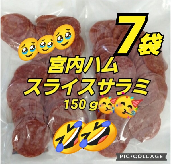 宮内ハム スライスサラミ150g×7袋 ドライソーセージ サラミ カルパス てんこ盛り