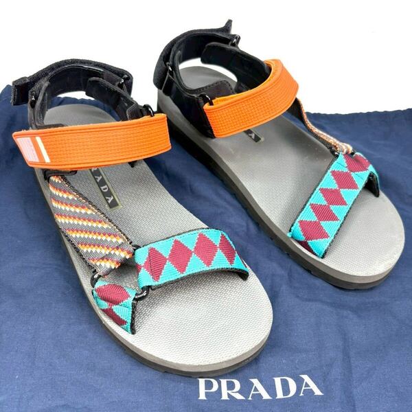PRADA プラダ サンダル マルチカラー 38 1/2 24.5cm レディース 靴 シューズ
