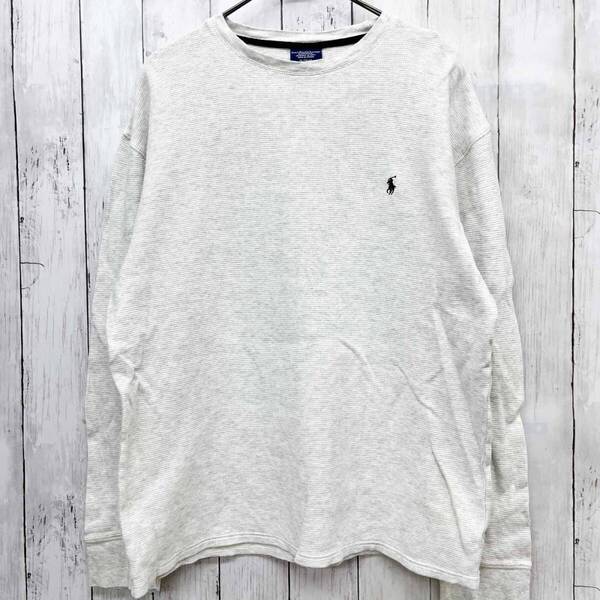 ラルフローレン Ralph Lauren 長袖Tシャツ メンズ ワンポイント ワッフルT コットン100% XL/TG/XGサイズ 6-354