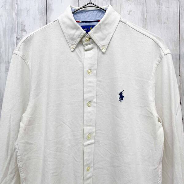 ラルフローレン Ralph Lauren 長袖ポロシャツ メンズ ワンポイント FEATHERWEIGHT MESH コットン100% Sサイズ 6-365