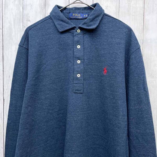 ラルフローレン Ralph Lauren 長袖ポロシャツ メンズ ワンポイント コットン100% XLサイズ 6-364