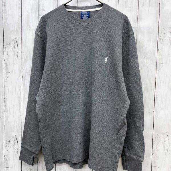 ラルフローレン Ralph Lauren 長袖Tシャツ メンズ ワンポイント ワッフルT コットン100% XL/TG/XGサイズ 6-374