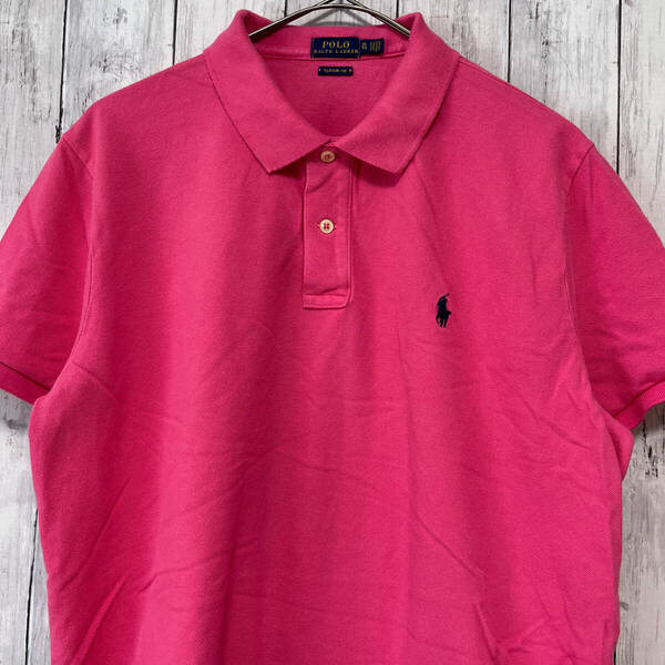 ラルフローレン Ralph Lauren CLASSIC FIT 半袖 ポロシャツ レディース ワンポイント コットン100% XLサイズ 5‐704