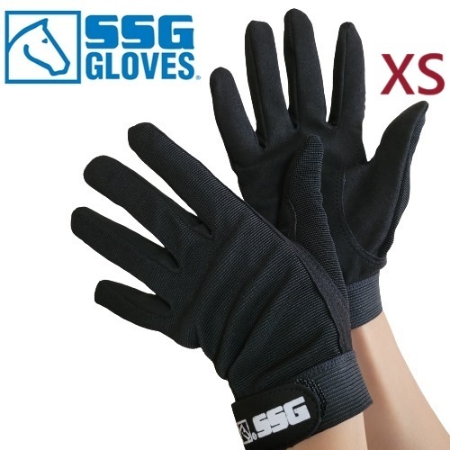 SSG 全天候型ライディンググローブ ブラックXS ストレッチ乗馬手袋 乗馬用品 馬術