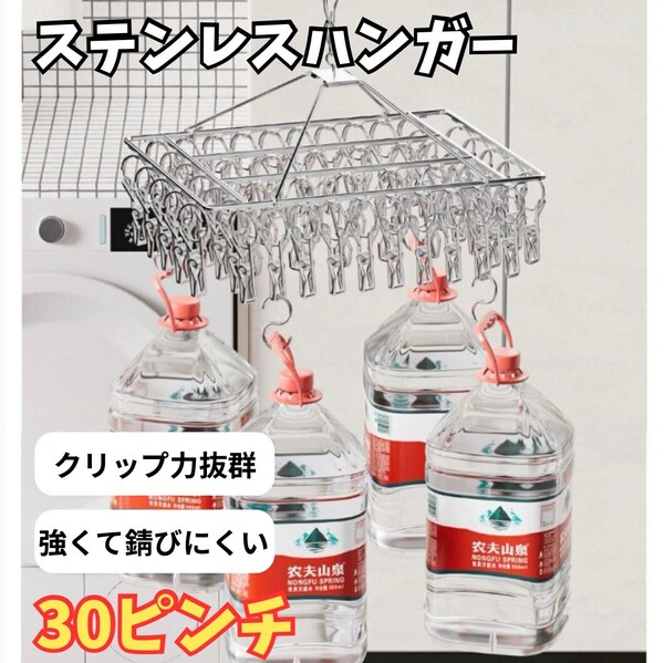 ピンチハンガー 洗濯グッズ 30ピンチ ハンガー ステンレス 洗濯バサミ