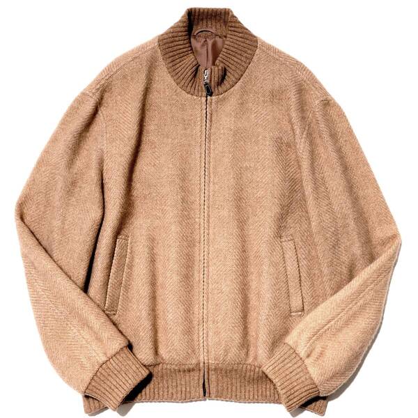 この肉厚さ◎20万「GEE GELLAN/ジーゲラン」笑みの零れる別次元のピュアカシミヤ◎最高級カシミヤ100% ブルゾン ジャケット 50 XL~