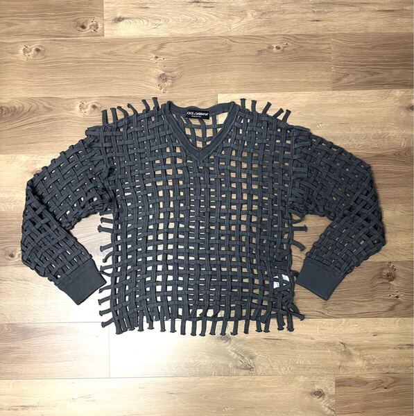 価格交渉可 未着用 DOLCE&GABBANA メッシュ ニット ランウェイ登場モデル サイズ50(サイズ44・46・48・52の方も着用可)