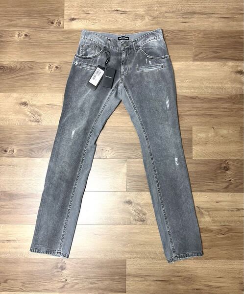 価格交渉可 新品タグ付き DOLCE&GABBANA マルチポケット付き ウォッシュ デニム パンツ サイズ44 (サイズ46の方も着用可)
