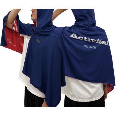 送料込◆クールメーカー冷却タオルポンチョSP◆熱中症対策◆クール◆アクティバイタル◆ネイビー◆スポーツ◆観戦◆休憩◆冷感◆紫外線遮断