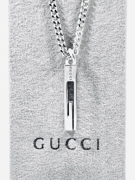 【美品!送無】GUCCI カットアウトG ネックレス 男女兼用 シルバー925 喜平 リング、ピアス、ブレスレット、ペンダント