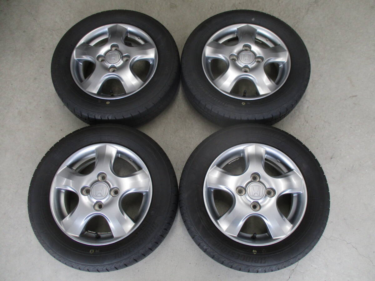 ホンダ バモス純正アルミホイール 13インチ　ナノエナジー3 タイヤ付4本セット ホイール・タイヤ・13インチホンダバモス純正アルミ4本Set国産