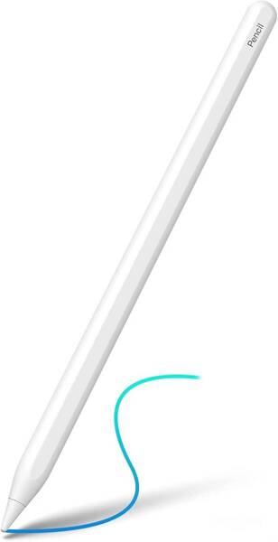 Lasola タッチペン iPadペンシル スタイラスペン 超高精度 1.5mm極細 高感度 iPad専用 ペンシル 傾き感知/磁気吸着 (ホワイト) 0606