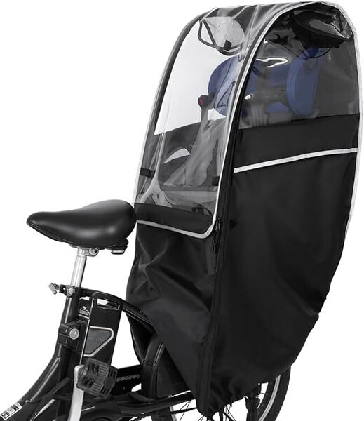 自転車 レインカバー チャイルドシート 後ろ 子供乗せ 防水 広々空間 乗り降り簡単 厚手生地 簡単着脱 リアシートカバー 防寒 0627