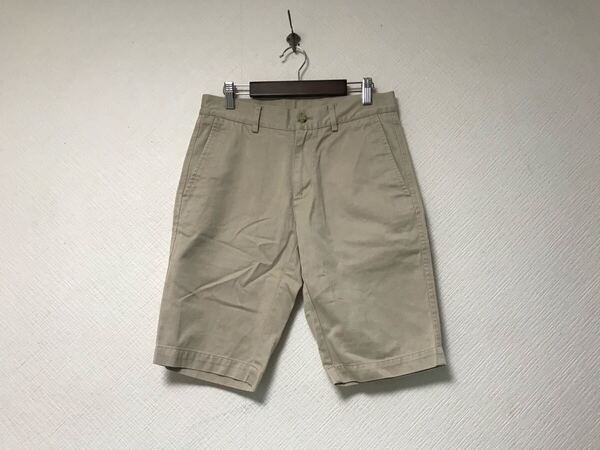本物ラコステLACOSTEコットンハーフショートパンツミリタリーサーフアメカジワークスーツゴルフスポーツメンズS73ベージュ