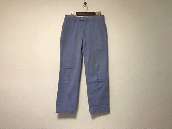 本物ユナイテッドアローズUNITEDARROWSコットンチノスラックスパンツメンズサーフアメカジミリタリービジネススーツゴルフ青ブルー44S