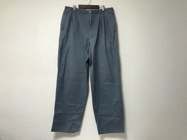 本物パパスPapasコットンチノスラックスパンツメンズサーフアメカジミリタリービジネススーツモードドレスゴルフ青ブルーグレーXL