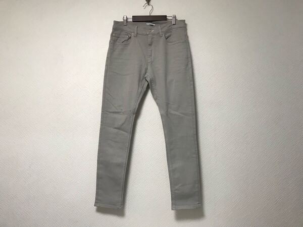 本物ベイフローBAYFLOWコットンストレッチチノデニムスキニーパンツメンズサーフアメカジミリタリーワークビジネススーツLグレー3